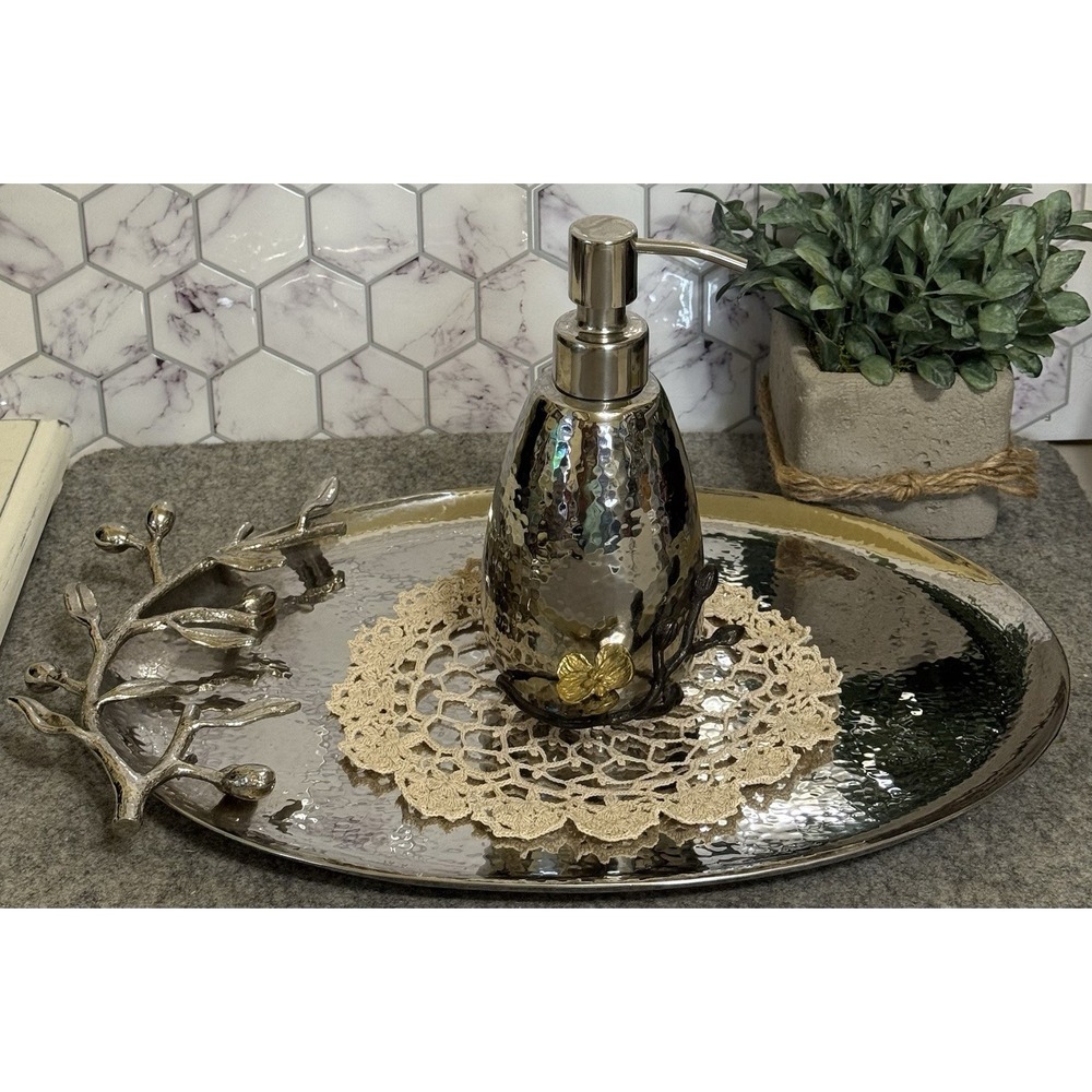 Michael Aram Platter Olive Branch Decoration Footed Oval Tray (only) 13x10